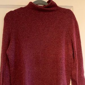 Madewell Mock Turtleneck Maroon Sweater